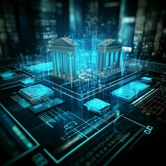 technology background with circuit