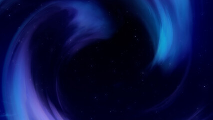 Flying through the stars, universe, nebulas. traveling past stars with moving streams of nebulae. Colorful purple shimmering abstract energy rushing by. Clouds future deep space futuristic.