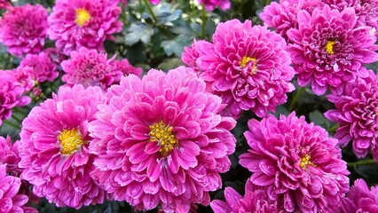 Pink garden flowers