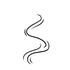 collection of smoke isolated on white background with doodle cartoon style vector