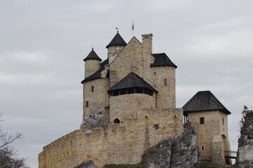 Fototapeta premium Royal Castle Bobolice in Bobolice, Poland.
