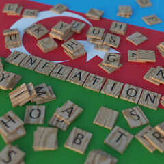 Inflation In Azerbaijan With Scrabble Letters