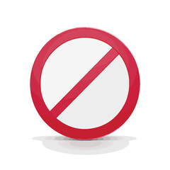 Forbidden sign isolated stock vector icon illustrat
