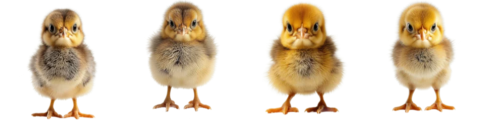 Tafelkleed Cute little chicken collection isolated on transparent background © zenith
