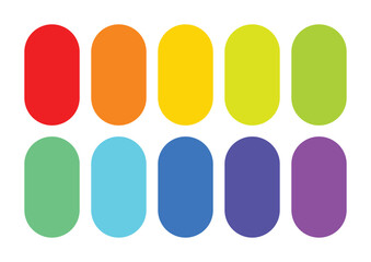 Vibrant spectrum of red color palette