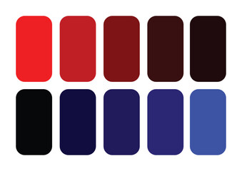 Chromatic Spectrum: Pure Red to Pure Blue Color Series Palette