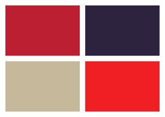 Sophisticated Elegance: Khaki, Dark Purple, and Red Color Combination