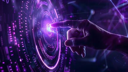 Digital Network Illuminatio, A futuristic illustration of a glowing light bulb within a blue digital globe, representing technology, business, and the internet