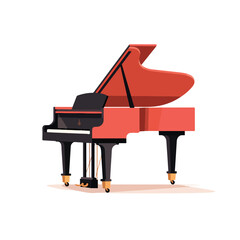 Grand piano icon flat vector illustration isloated