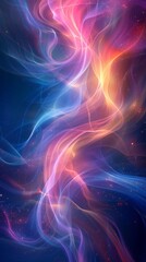 abstract glowing background with abstract white smoke