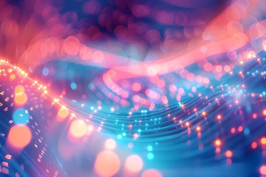 blue and purple flare , speed of light in a digital cyber technology illustration background and wallpaper