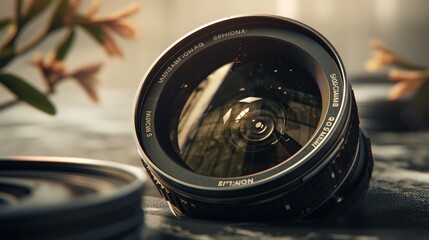 close up of a lens