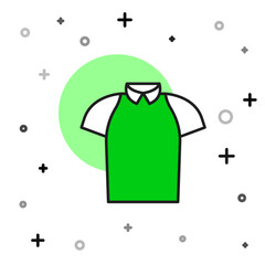 Filled outline Polo shirt icon isolated on white background. Vector