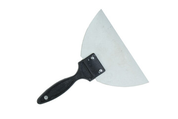 putty knife on white background. Tool. Top view.
