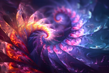 A vibrant and intricate fractal background perfect for digital art, wallpaper, and creative design projects.