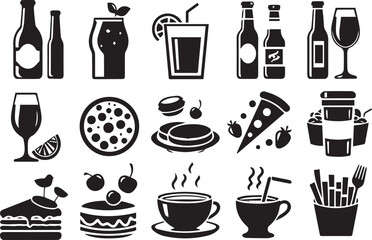 Food Icons Silhouettes Amazing Icon EPS Vector Food Icon Clipart	
