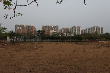 City grows out of farmland in Hyderabad of Telangana in India. Photo: March 16, 2024
