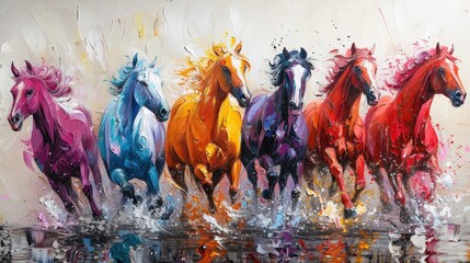 modern art paintings of horses