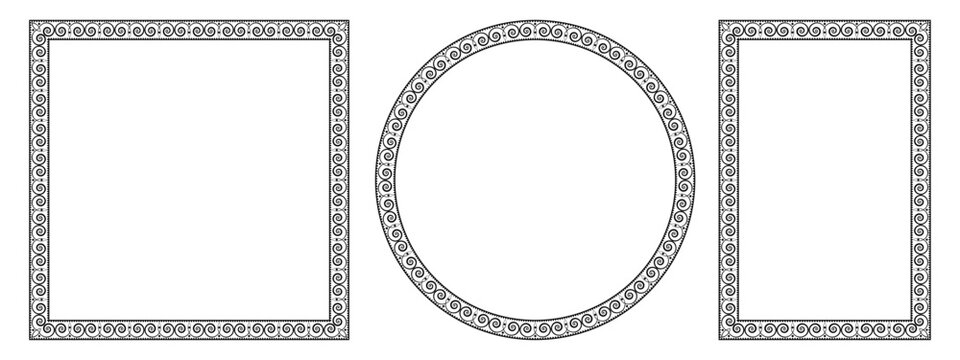 Decorative vintage frames borders Set. Vector Border illustration EPS 10 File.