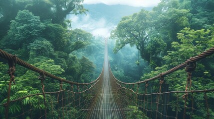 Fototapeta premium A bridge connecting two diverse landscapes representing Free Trade Agreements