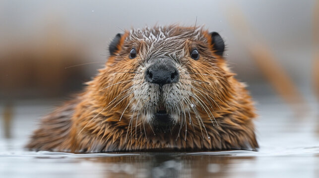 wildlife photography, authentic photo of a beaver in natural habitat, taken with telephoto lenses, for relaxing animal wallpaper and more
