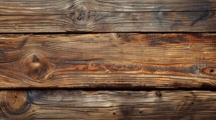 Fototapeta premium This image captures a row of richly textured wooden planks highlighted with warm tones