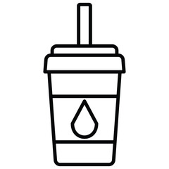 coffee cup icon vector template design flat and simple