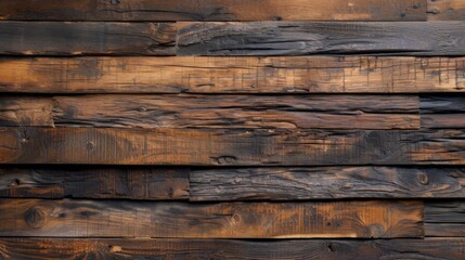 Detailed photo of weathered wooden planks showcasing natural wood grain patterns and rustic charm