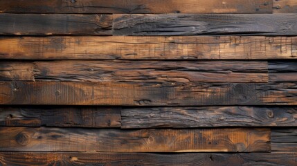 Obraz premium Detailed photo of weathered wooden planks showcasing natural wood grain patterns and rustic charm
