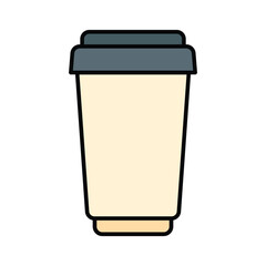 coffee cup icon vector template design flat and simple