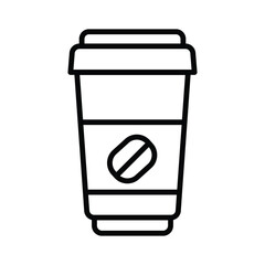 coffee cup icon vector template design flat and simple
