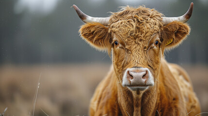 wildlife photography, authentic photo of a cow in natural habitat, taken with telephoto lenses, for relaxing animal wallpaper and more