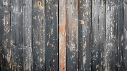 An aged texture of wooden planks with weathered blue paint peeling off, highlighting the passing of time and neglect