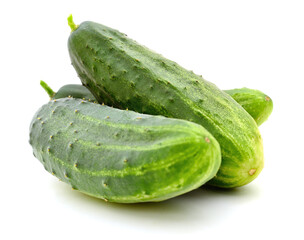 Green cucumbers isolated. - 759734345
