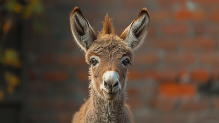 wildlife photography, authentic photo of a donkey in natural habitat, taken with telephoto lenses, for relaxing animal wallpaper and more