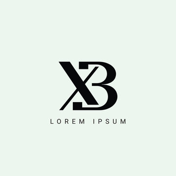 Letter XB and BX monogram initial logo, geometric, modern, gradient, grid logo