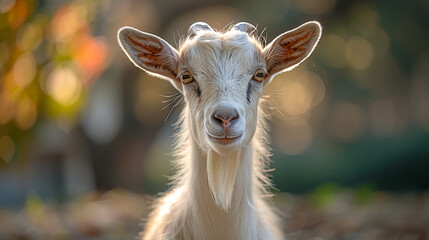 wildlife photography, authentic photo of a goat in natural habitat, taken with telephoto lenses,...