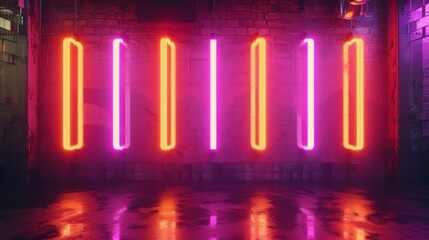 Multiple neon lights in an alleyway, a bold representation of nightlife and urban culture