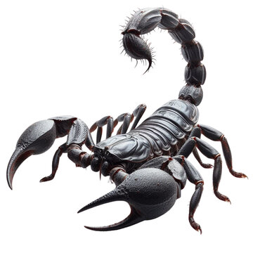 Sinister Scorpion Study: Ultra Realistic Image Against White Backdrop