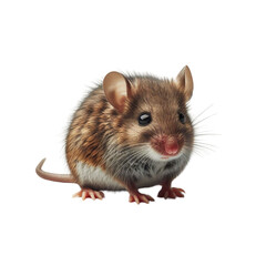 Tiny Mouse Marvel: Ultra Realistic Portrait Amidst Clean White Space