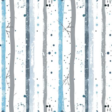 Seamless pattern background, wallpaper. Blue stripe. illustration. Simple design. Print for fabric, wrapping paper. Doodle style © Al