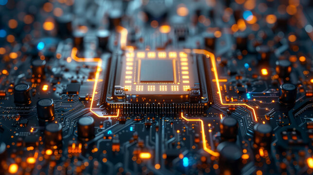 Technological background. Modern technology. CPU or central processing unit