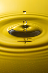 Creative photography of water drops and water waves For use as a background image or wallpaper.