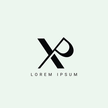 Letter XP and PX monogram initial logo, geometric, modern, gradient, grid logo