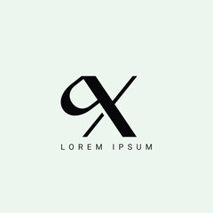Fototapeta premium Letter XQ and QX monogram initial logo, geometric, modern, gradient, grid logo