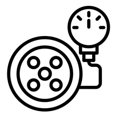 Vector Design Tire Inflator Icon Style