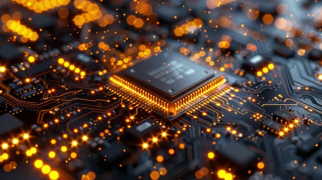 Technological background. Modern technology. CPU or central processing unit
