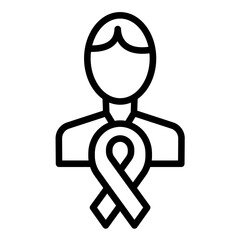 Vector Design Cancer Ambassador Icon Style