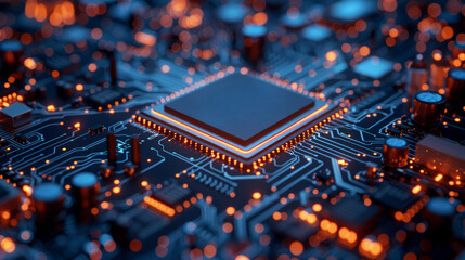Technological background. Modern technology. CPU or central processing unit