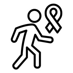 Vector Design Cancer Memorial Walk Icon Style
